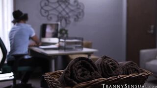 Hot black dude Tony Genius drilled a stunning lady and a frisky transgender