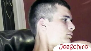 Handsome tattoed straight guy Gage Winchester alluringly masturbates his huge dick