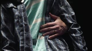 Teenage twink dominated by a huge muscular man in suit