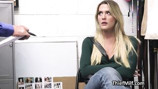 Hot milf stealing cosmetics gets busted and punished