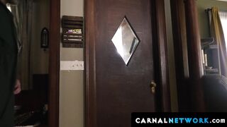 Milo Miles moaned lustfully as Cain uses their pre cum as a natural lube for his manh