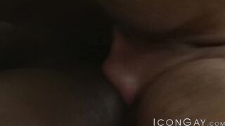 Dark hottie Drake Magnum gets plowed hard by bearded Brendan Patrick