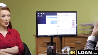 Charismatic lady Isabella Lui screams hard from credit managers pounding