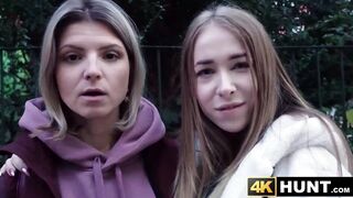 Lesbian blonde Gina Gerson diregards her girlfriend for a paid rough fucking session