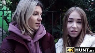 Lesbian blonde Gina Gerson diregards her girlfriend for a paid rough fucking session