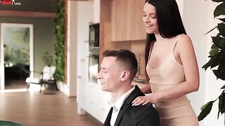 Ohana Slender is busy preparing dinner while her BF Charlie Dean tries to finish up with work. There's a chance their date night will be wrecked by work, but Ohana is ready to pull out all the stops to make sure things go her way. Sitting down opposi