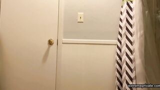 stepdaughter rubbing tan lines tits (spying)