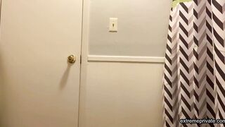 stepdaughter rubbing tan lines tits (spying)