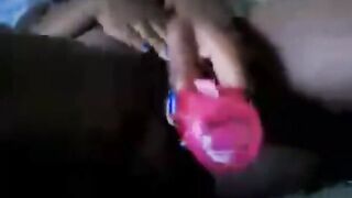 Ebony Girl Uses Sex Toy on Webcam