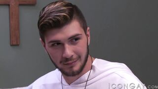 Two young priests Michael Del Ray and Justin Dean have a sacred sex together
