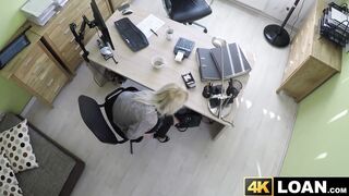 Attractive blonde Katy Rose spends horny time with a loan agent