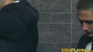 Suited Dato Foland drilled hard the ass of hottie Jake Bolton