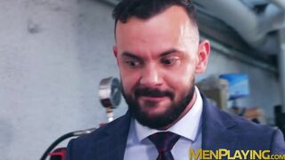 Salesman Diego Reyes fingered and fucked hard by his boss Sir Peter