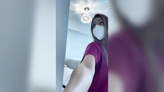 Bombshell Nurse masturbates on her lunch time