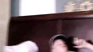 Black guy sucks a big white dick till it cums