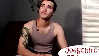 Straight Inked boy grants GFs wish he mouthfucks a gay dude
