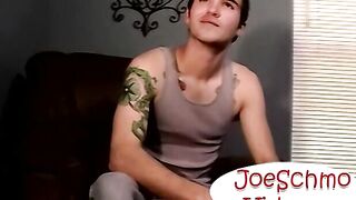 Straight Inked boy grants GFs wish he mouthfucks a gay dude