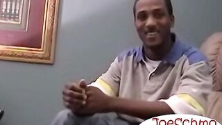 Straight guy stroke his BBC to country music and porn
