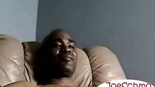 Anthony strokes his BBC to straight porn blows off his loads