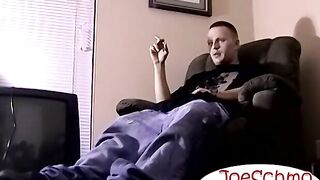 Straight friends take turns mouthfucking me til they cum