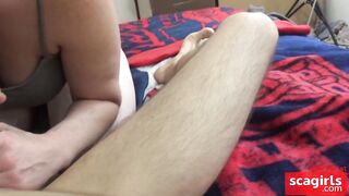Tattooed Milf Betty Lewis Sucks a Huge Cock