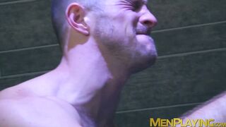 Man in suit Paul Wagner receives ass pounding by hunky Rogan Richards