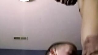 Interracial blowjob from three hunky guys