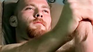 White guy enjoys blowjob as he drinks