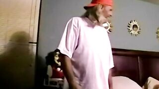 Hairy dude plays with his big dick hard