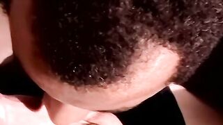 Young hung amateur cums after blowjob from two mature gays