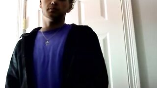 Hung amateur dude jerks off and sprays cum on his buddy