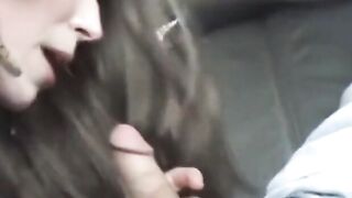 Road Head in the Car by Amateur Couple