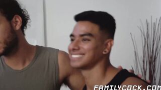Latino gay anal creampied after bareback with stepbrother