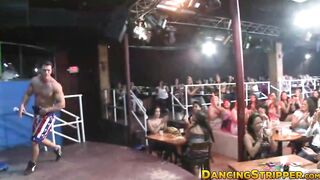 Curvy ebony sucking and fucking at the strip club