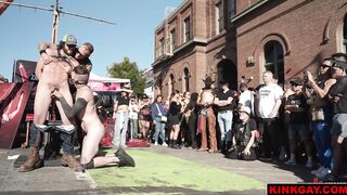 Christian smashes the mallet into Vanders balls