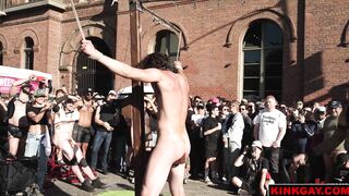 Christian smashes the mallet into Vanders balls