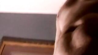 Deviant hung amateur strips naked and beats his fat cock