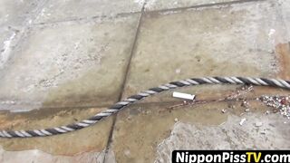 Japanese women shot peeing out in the open by fortunate voyeur
