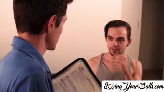 Young fellow dick drew off vivaciously by gay degenerate