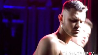 Twink Enzo Muller got his ass slammed after serving a blowjob to muscular Clark Delga
