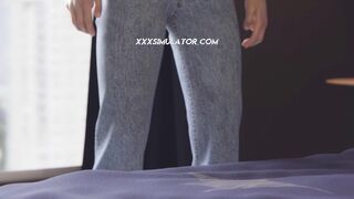 Horny Stepson Needs a Little Rub to Calm His Huge Boner