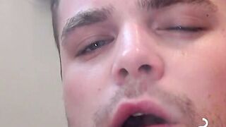 Touching myself while blowing smoke after a long day
