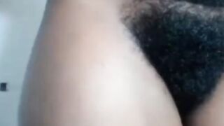 African Amateur's Hairy Webcam Show