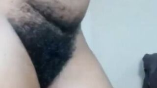 African Amateur's Hairy Webcam Show