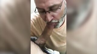 Old Man Receives a Blowjob