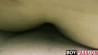 Passionate couple Nathan and Ashton have wild couch sex