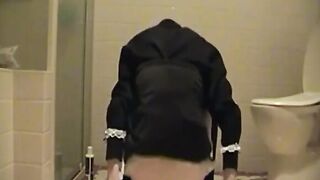 Sissy Maid Plays with Her Dildo