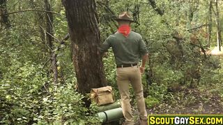 Scout Ethan Tate begs Ace Banner to cum inside him