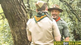 Scout Ethan Tate begs Ace Banner to cum inside him