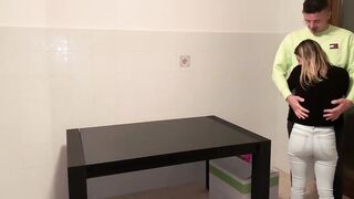 Hot Blonde Fucked By Neighbor On Kitchen Table